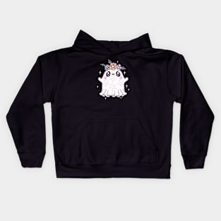 Kawaii Flower Crown Ghost Cutie Kids Hoodie